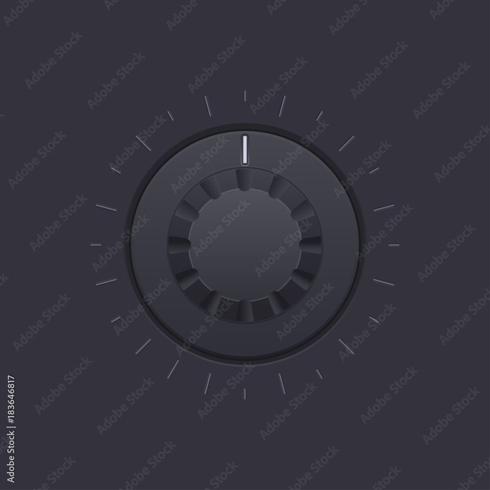 Black round knob button Black round knob button