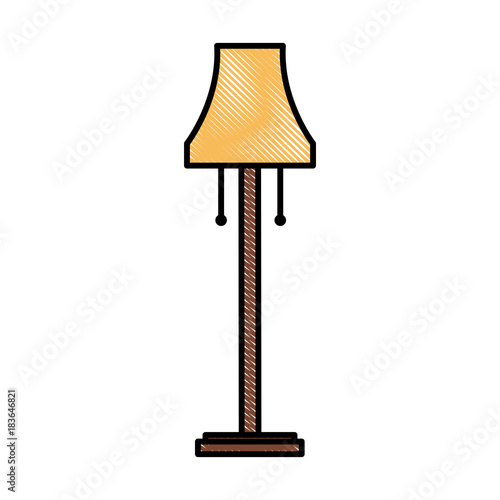 classic floor lamp icon vector illustration graphic design