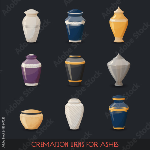 Urns for cremations, vase for cremated body ashes