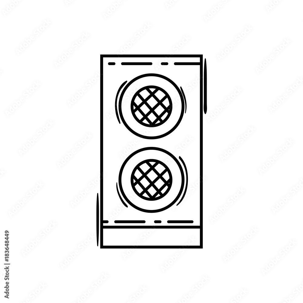 line speaker electronic equipment to listen to muisc Stock Vector Adobe Stock