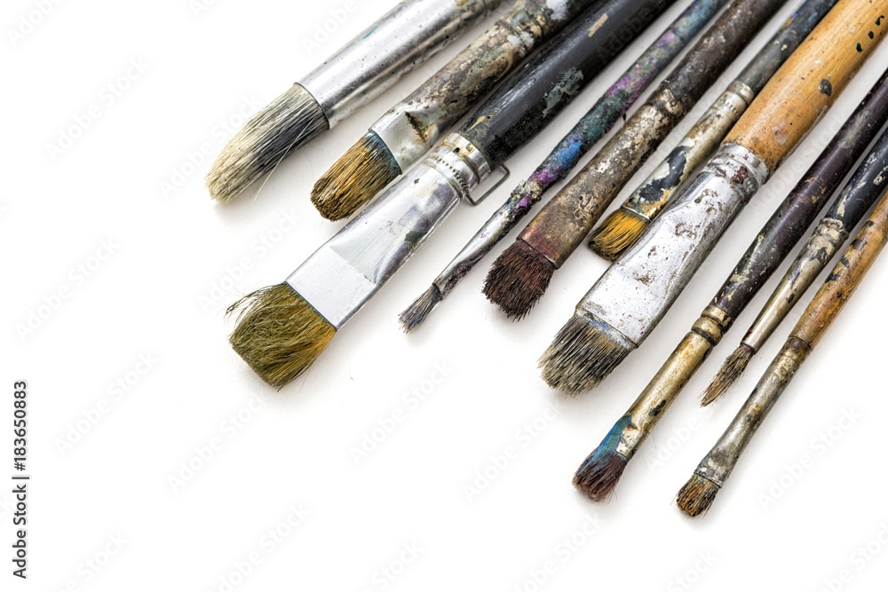 Obraz premium Painting brushes on white background