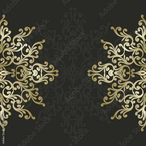 Vector illustration. Romantic wedding invitation. Abstract round ornament. Good for design in business. Rich design.