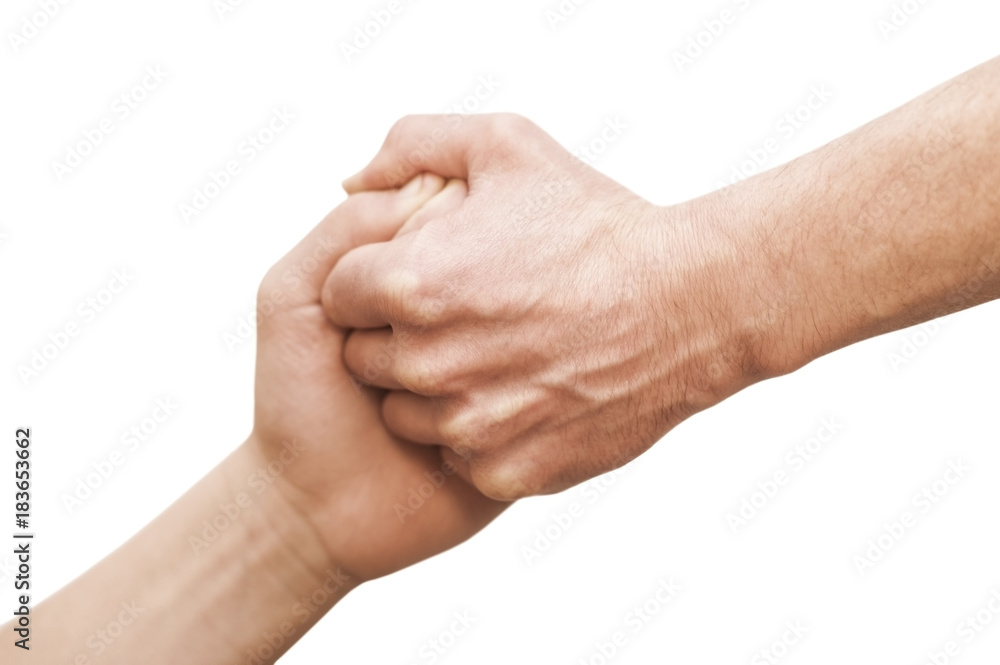 Concept of help. The hand saves the other hand Concept of help. The hand saves the other hand