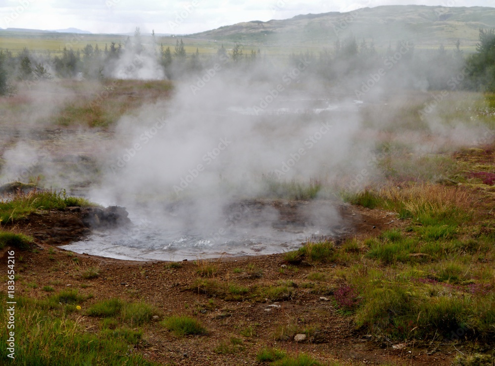 Dampf aus der Erde in Island