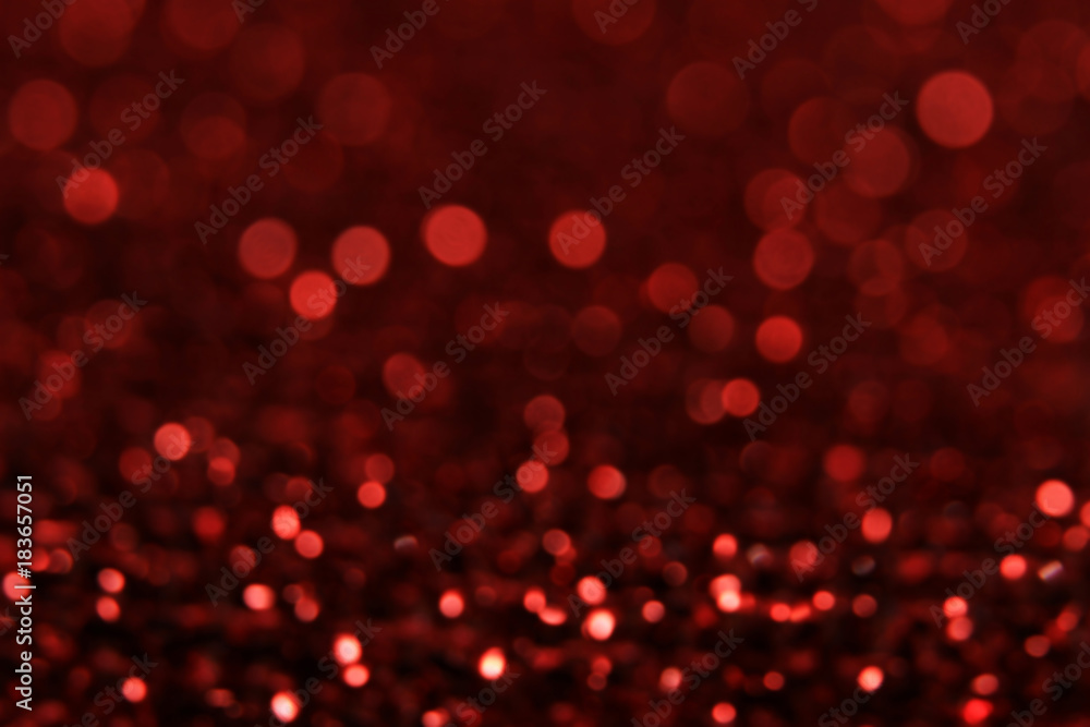 Red light abstract blur bokeh Christmas background