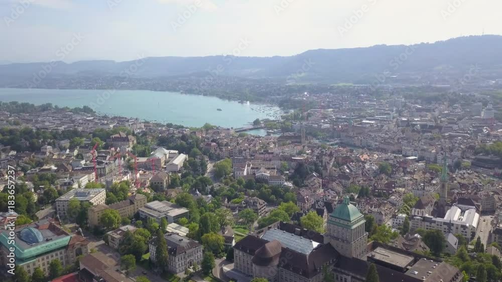 Switzerland Zurich Aerial v26 Flying low around University buildings and campus cityscape views 8/17 Switzerland Zurich Aerial v26 Flying low around University buildings and campus cityscape views 8/17