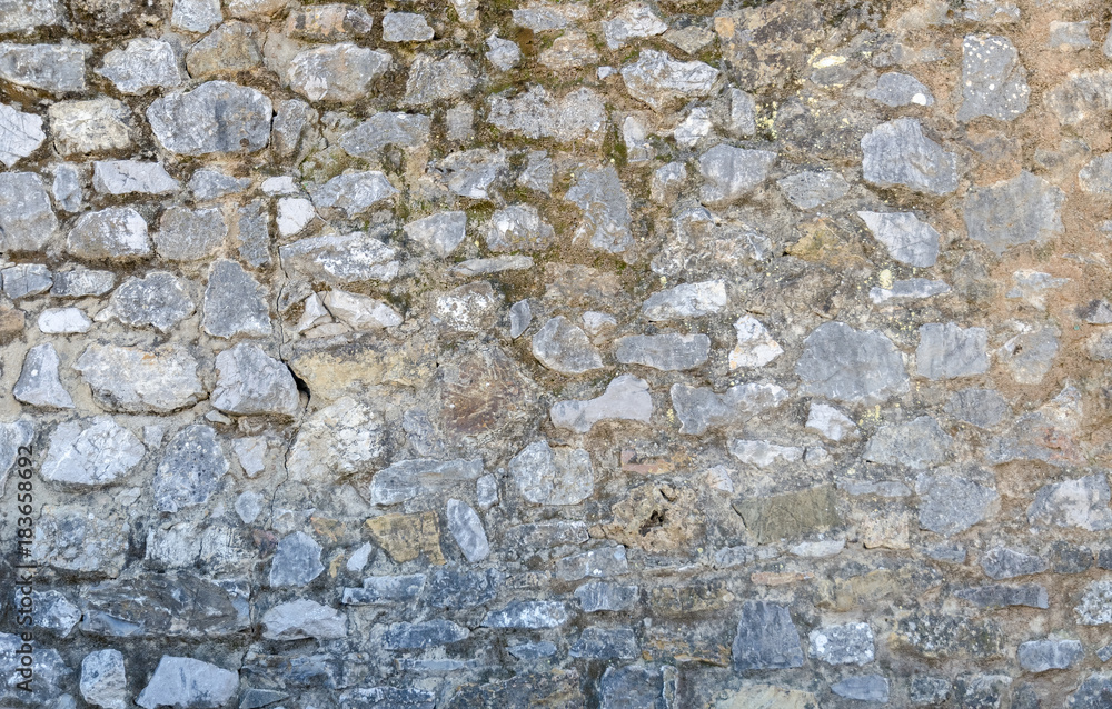 Pared de ladrillo y piedra. Sucia Pared de ladrillo y piedra. Sucia