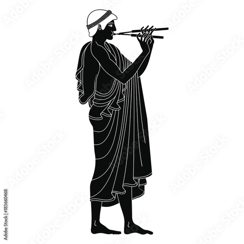 Vector Greek vase.