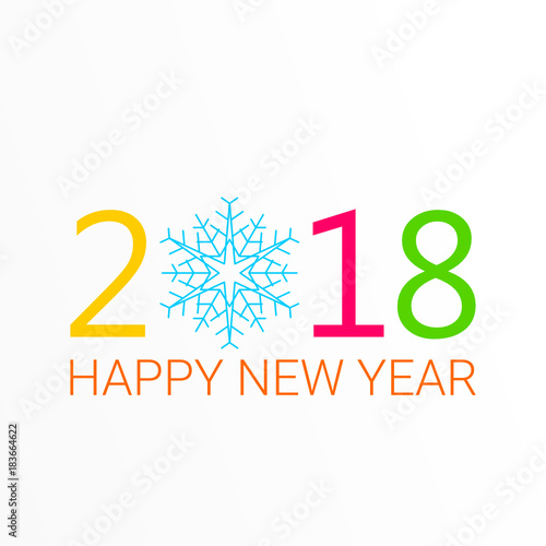 2018 - Bonne ann  e neige - happy new year snowflake
