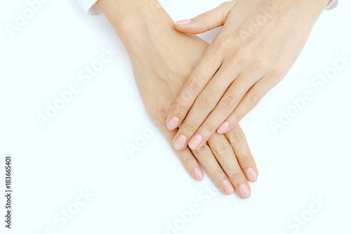 Natural nails, gel polish. Perfect clean manicure © fotofabrika