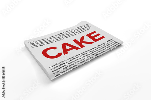 Cake on Newspaper background