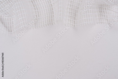 Fabric mesh is white, texture, background, pattern.