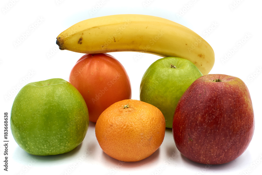 Fresh Fruits on White Fresh Fruits on White