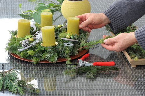 adventkranz selber basteln
