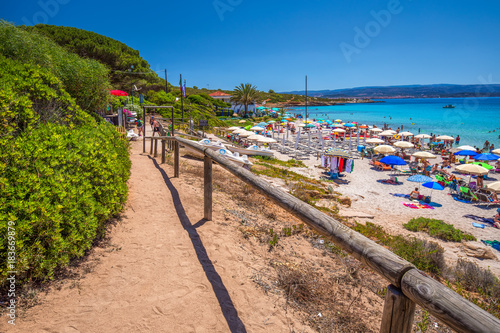 Fotografie Spiaggia delle Bombarde beach near Alghero, Sardinia, Italy.