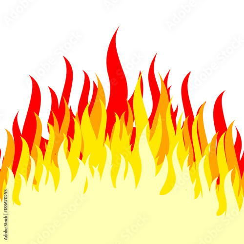 Fire illustration - white background