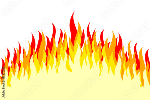 Fire illustration - white background