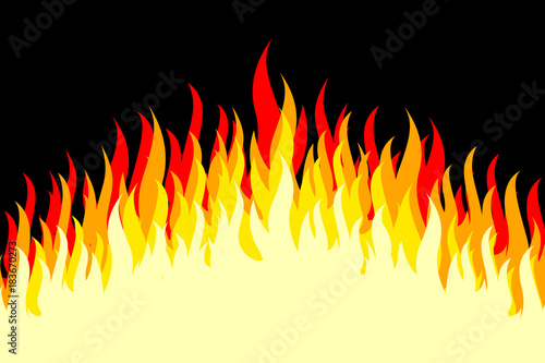 Fire illustration - black background