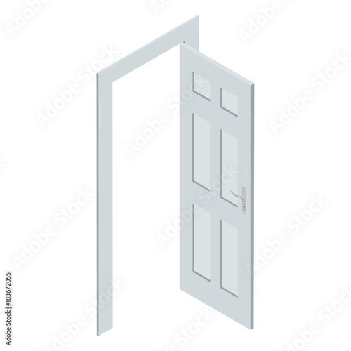 Isometric door vector