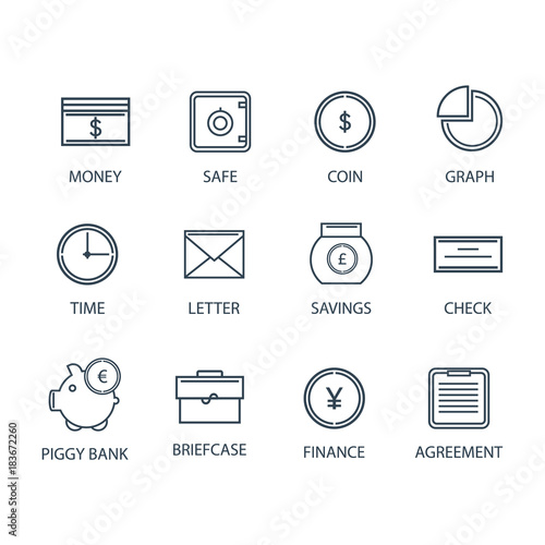 Finance icon set