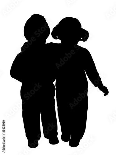 Brother and sister hug