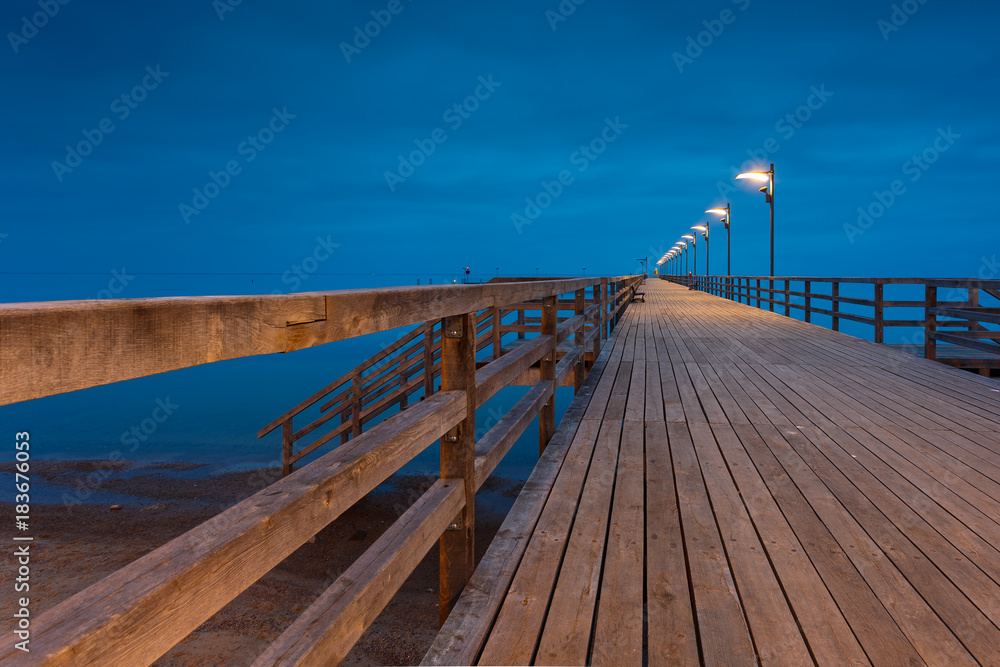 Pier in Mechelinki village in northern Poland Pier in Mechelinki village in northern Poland