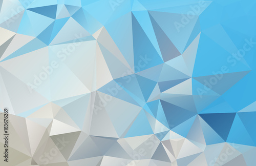 Blue Abstract Crystal Triangular Background Design Template