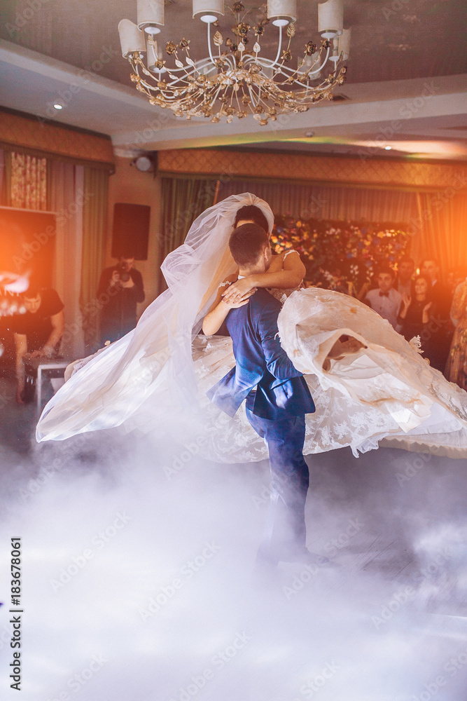 First wedding dance of newlywed