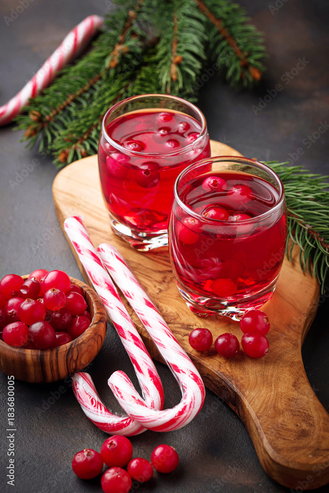 Cranberry drink and fresh berries. Cranberry drink and fresh berries.
