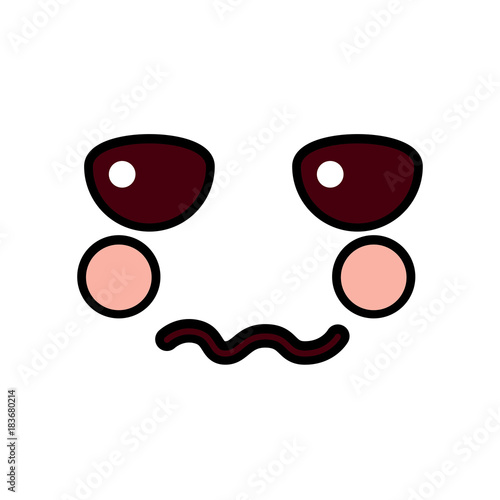 unhappy face emoji icon image vector illustration design 