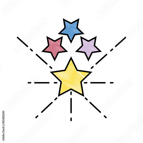 grated shiny stars art to sky design
