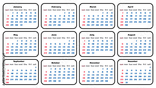 calendar 2018 template simple planner vector design