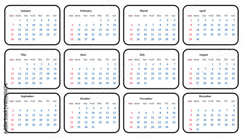 calendar 2018 template simple planner vector design