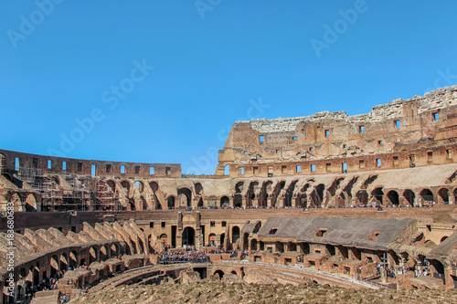 old ruins of colosseum in rome