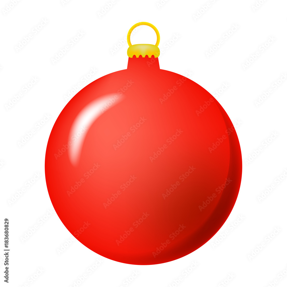 Simple Bauble for christmas tree isolated on white background Simple Bauble for christmas tree isolated on white background