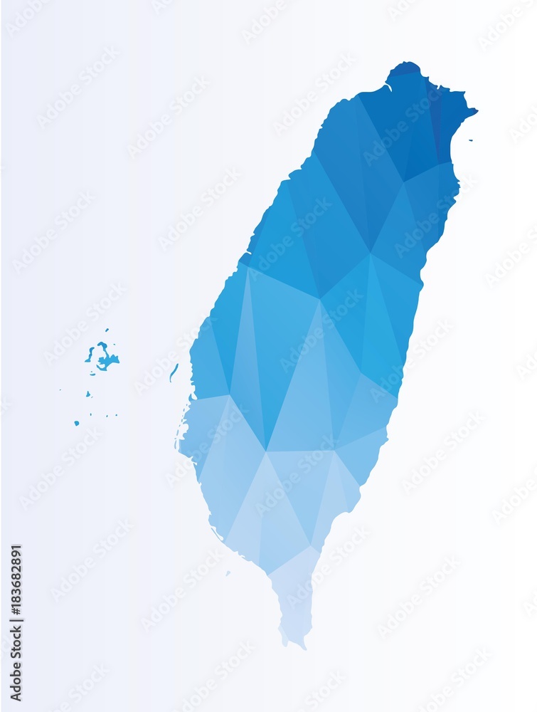 Polygonal map of Taiwan 素材庫向量圖 | Adobe Stock