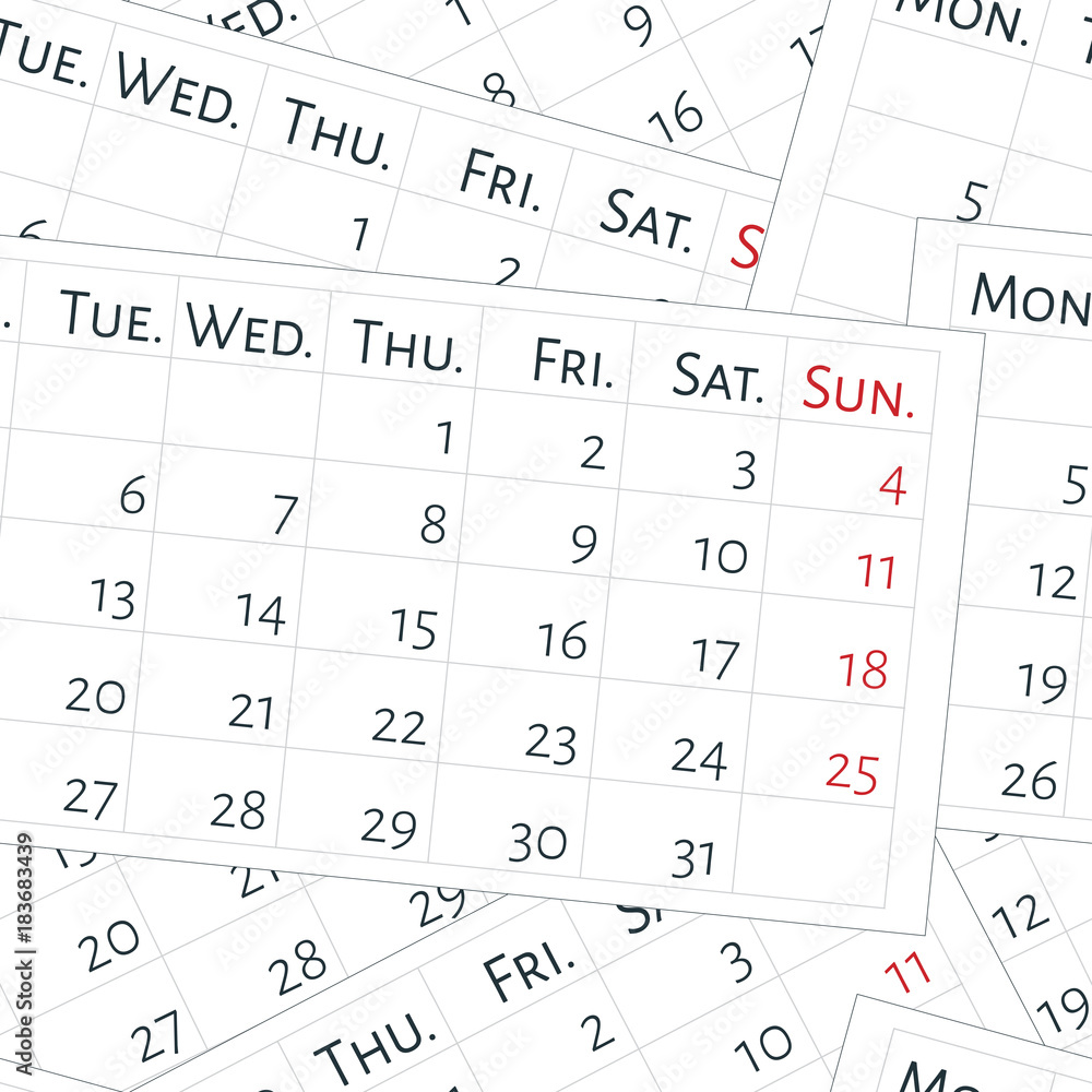 A seamless pattern with the calendar sheets. Vector illustration. Business concept. A seamless pattern with the calendar sheets. Vector illustration. Business concept.