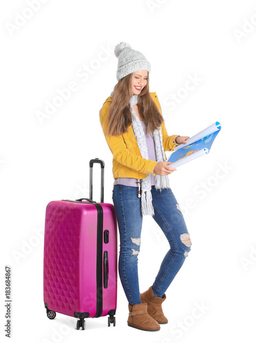 Attractive female tourist i...