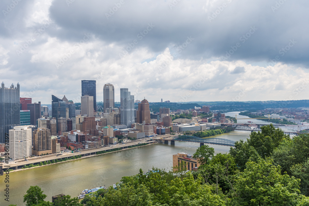 Skyline of Pittsburgh, Pennsylvania from Mount Washington