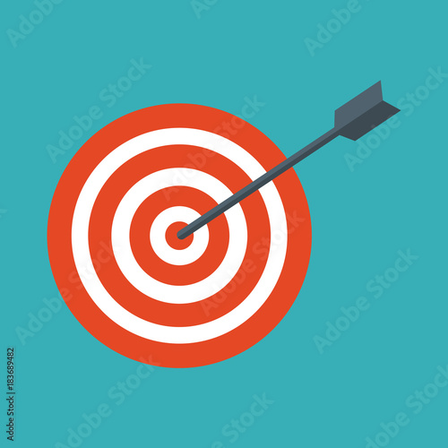 target hit in the center by arrows