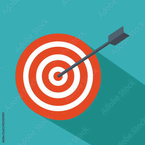 target hit in the center by arrows