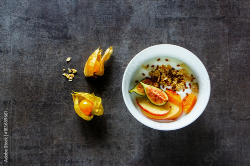 Homemade yoghurt with granola