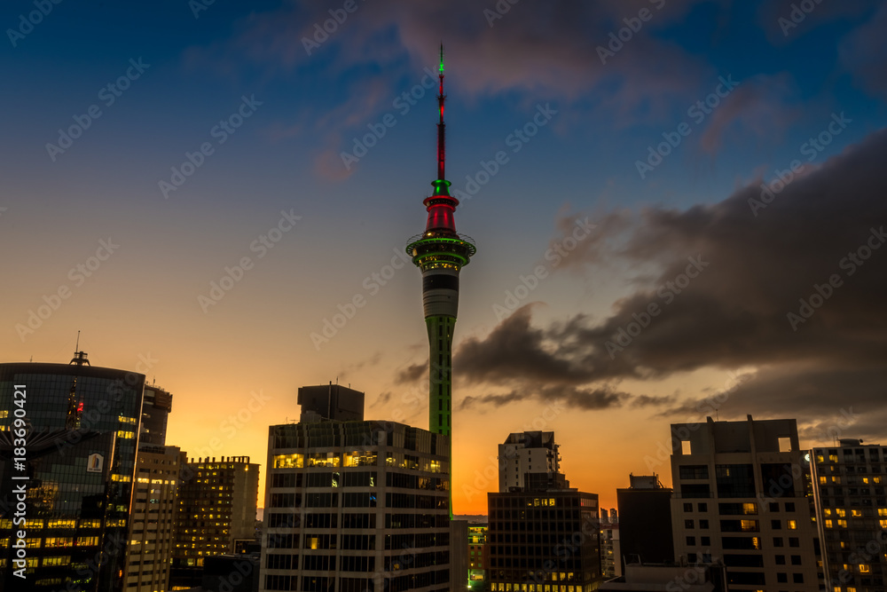 Auckland Sky Tower in downtown CBD