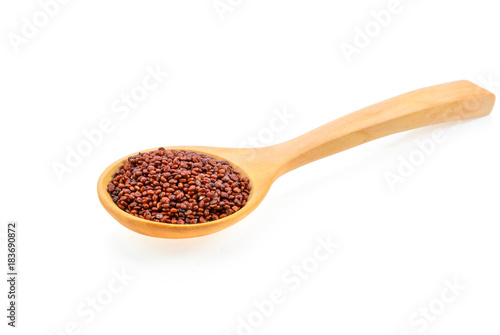 Red Quinoa seeds on white background