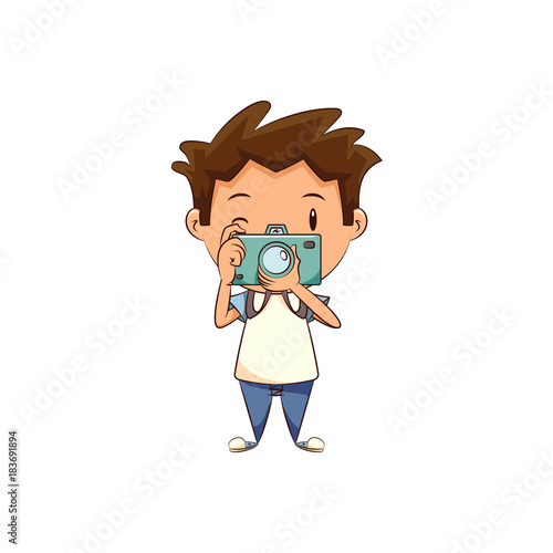 Child taking photo