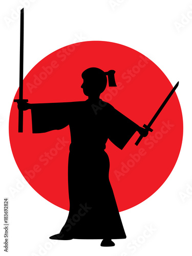 二刀流の侍