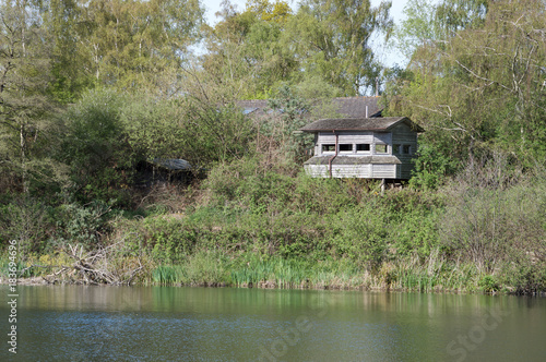 Bird Hide by a lake