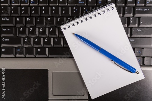 Closeup of a Notepad on Laptop