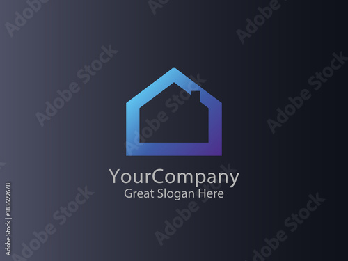 abstract house logo icon design. home sign concept for real estate.