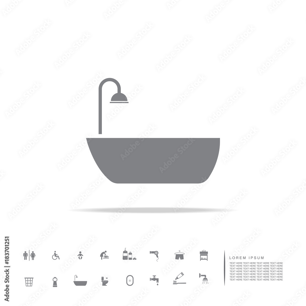 toilet bathtub icon toilet bathtub icon